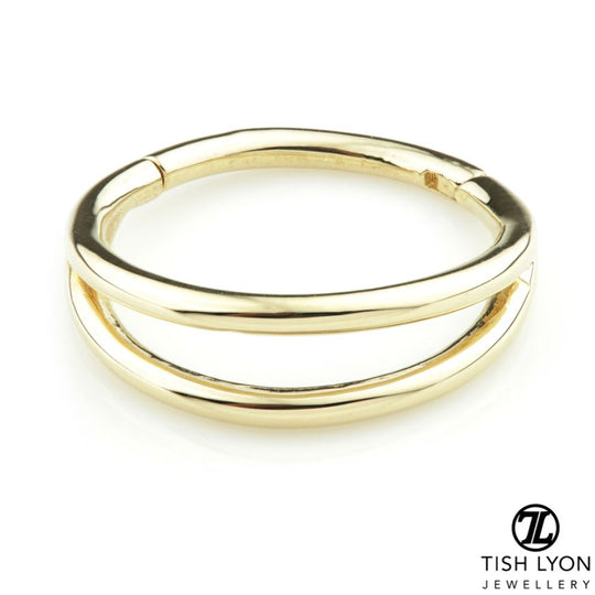 Double Band Hinge Conch Ring - Gold - TLCONCH4-14K-Y