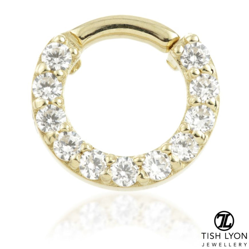 Pavé Gems Daith Ring - Gold -TLSEP2-14K-Y-1.2-8