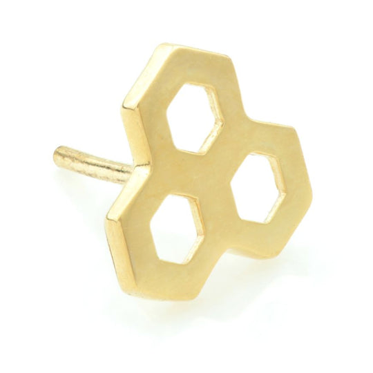 Honeycomb Threadless Attachment - Gold - XTLPOP12-Y