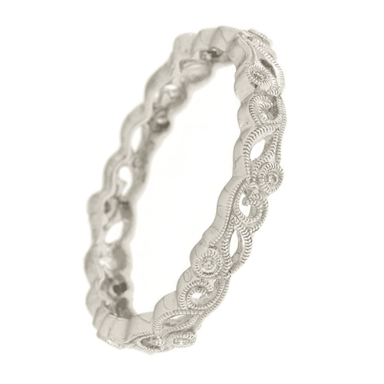 Ungar & Ungar Narrow Floral Diamond Ring ~ 8WR159DM