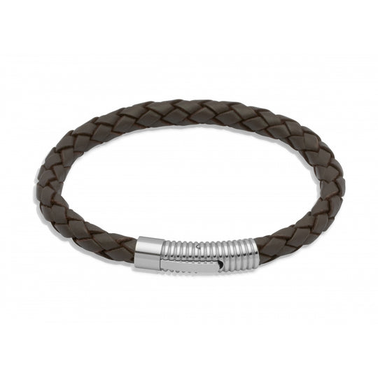 Leather Bracelet - Dark Brown - B175DB/19CM