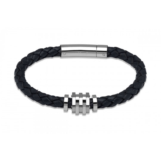 Leather Bracelet Navy - B226NV/19CM