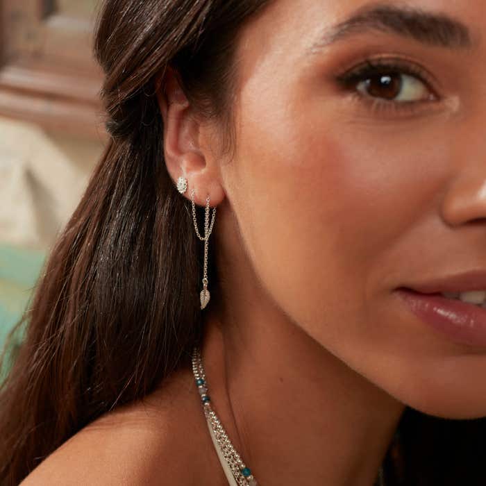 Botanical Beauty Stud Earrings - Silver - SEST3298