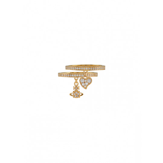 Brandita Heart & Orb Ring Set, Small - Gold - 64020009-01R102-CN