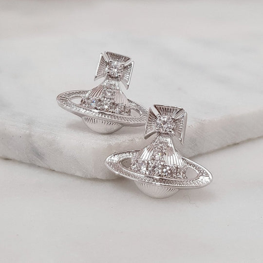 Chloris Bas Relief Earrings - Silver - 62010251-02W106-SM