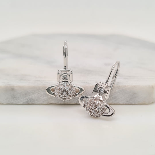 Donna Bas Relief Drop Earrings - Silver - 62020127-02P102-SM