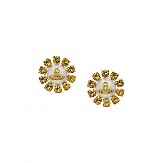 Floella Stud Earrings - Gold/Colarado Topaz - 6201031I-02R472-CN