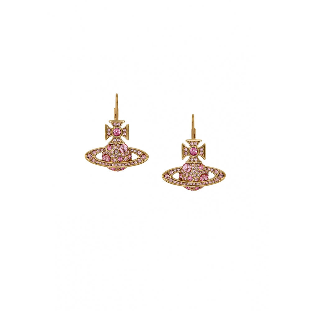 Francette Bas Relief Drop Earrings Gold/Pink 62020137-02R448-CN