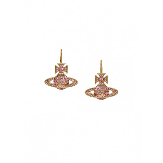 Francette Bas Relief Drop Earrings - Gold/Pink - 62020137-02R448-CN