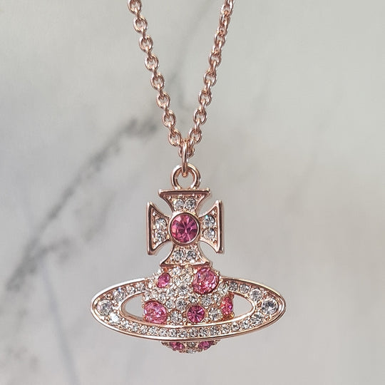 Francette Bas Relief Necklace - Rose Gold - 63020372-02G281-CN