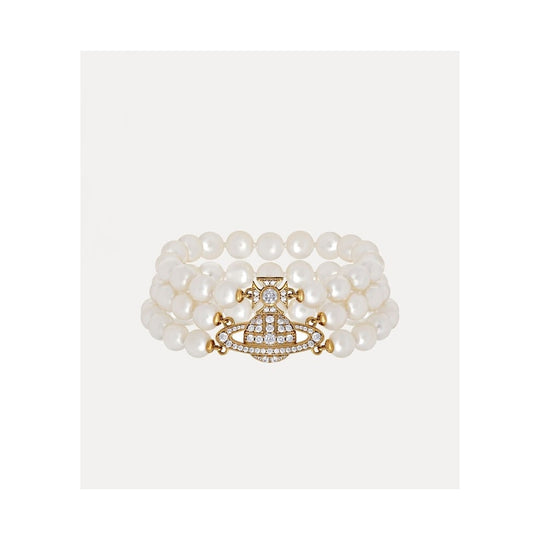 Graziella 3 Row Pearl Bracelet - Gold - 61030069-02R143-IM-W2