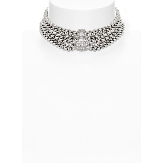 Graziella Chain Choker - Silver - 63030022-02P102-IM-W1