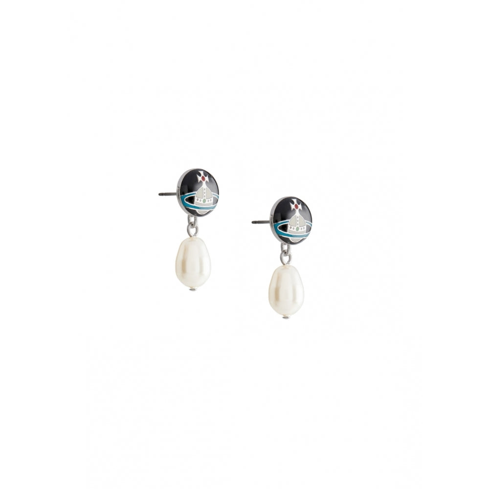 Loelia Drop Earrings - Silver/Black - 62020143-02P145-IM – Sarah