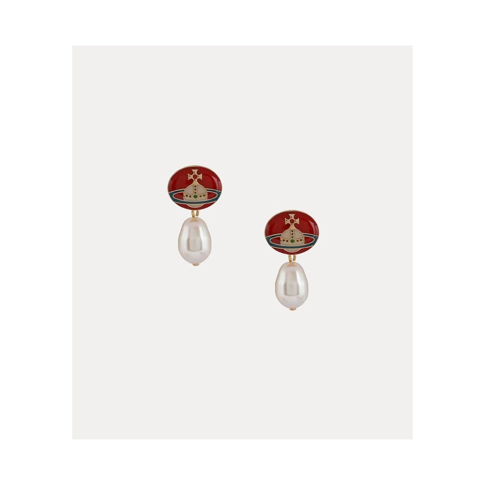 Loelia Earrings - Gold/Red - 62020143-02R417-IM – Sarah Layton