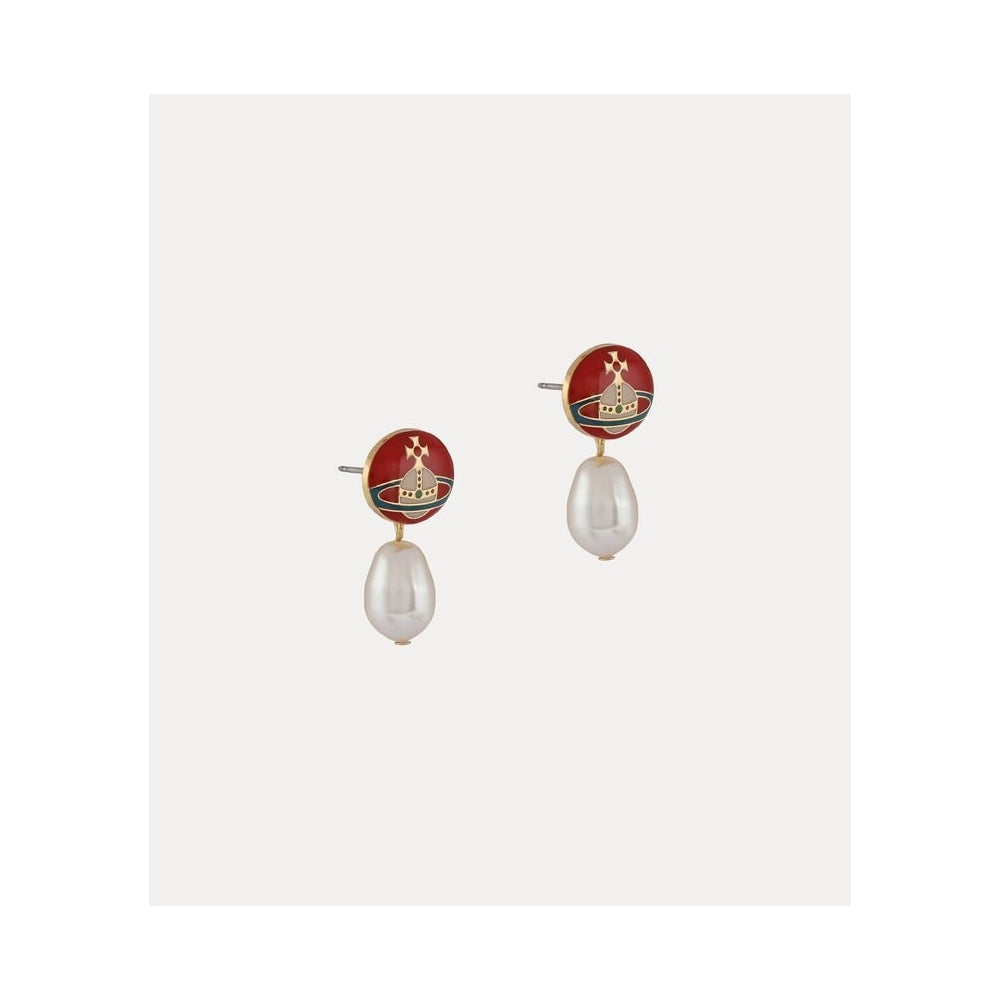 Loelia Earrings - Gold/Red - 62020143-02R417-IM – Sarah Layton