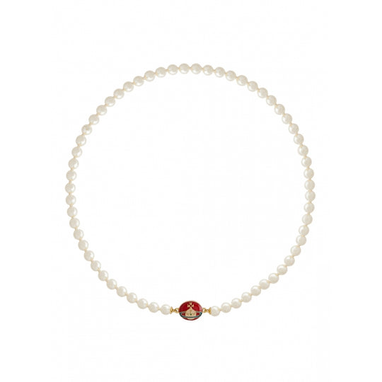 Loelia Necklace - Gold/Red - 63030020-02R417-IM-W1