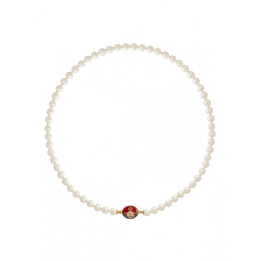 Loelia Necklace - Gold/Red - 63030020-02R417-IM-W2