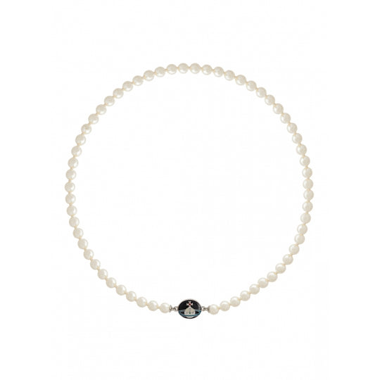 Loelia Necklace - Silver/Black - 63030020-02P145-IM-W2