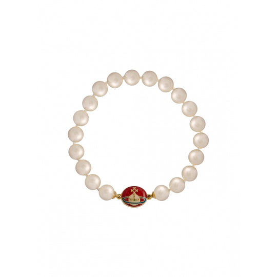 Loelia Pearl Bracelet - Red/Gold - 61030065-02R417-IM-W2