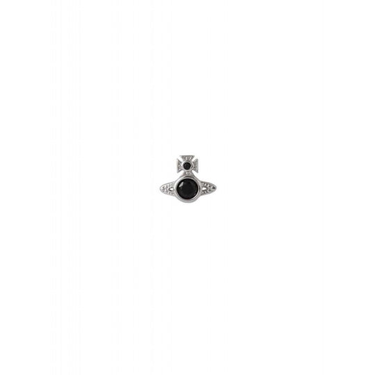 Man. London Orb Single Stud - Silver/Black - 62010239-02P171-SM