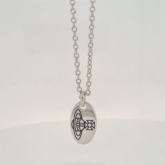 Man Tag Pendant - Silver - 63020365-02P157-IM