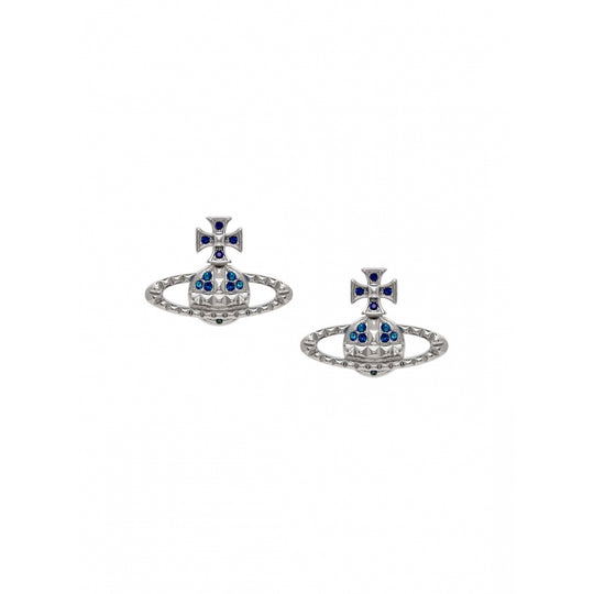 Mayfair Bas Relief Earrings - Silver/Blue - 62010029-02W112-MY