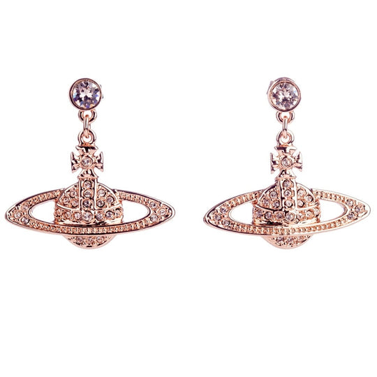 Mini Bas Relief Drop Earrings - Rose Gold - 62020025-G120-CN