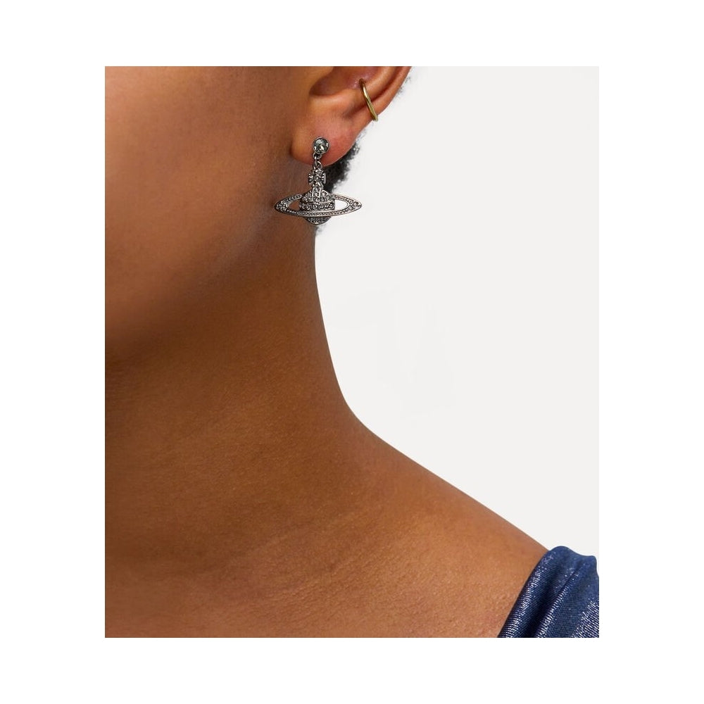 Mini Bas Relief Drop Earrings - Silver - 62020025-02W386-CN