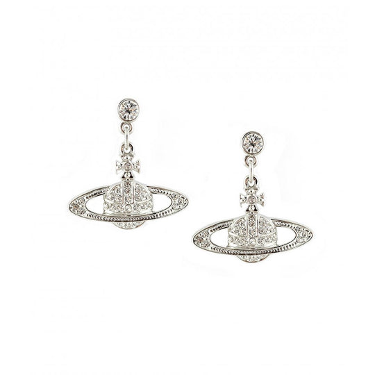 Mini Bas Relief Drop Earrings - Silver - 62020025-W110-CN
