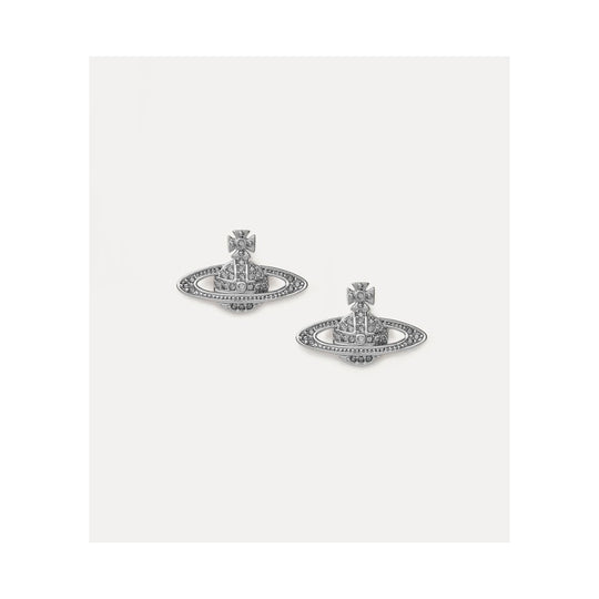 Mini Bas Relief Earrings - Silver - 62020033-02W386-CN