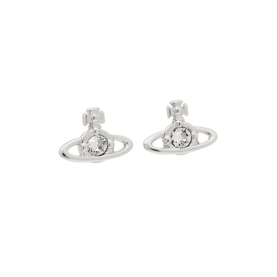 Nano Solitaire Earrings - Rhodium - 62010037-W110-CN