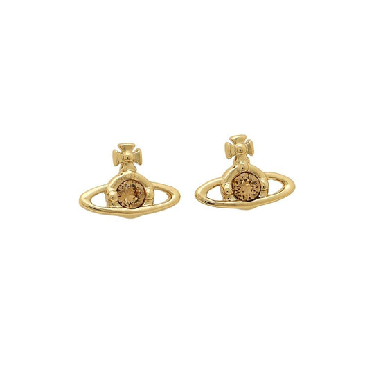 Nano Solitaire Stud Earrings - Gold - 62010037-R121-CN