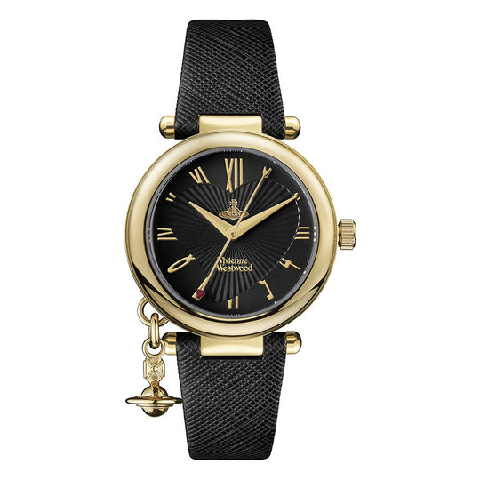Orb Heart Watch - Gold & Black - VV006GDBLK