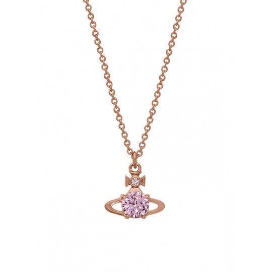 Reina Pendant - Rose Gold/Pink CZ - 63020095-G109-SM