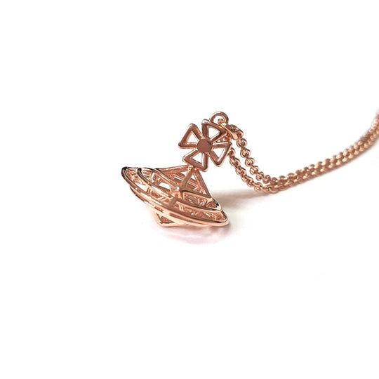 Vivienne Westwood Robbie Orb Pendant on a Necklace  - Rose Gold ~ BP1557/2