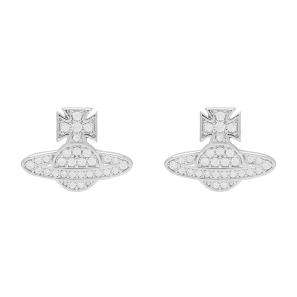 Romina Pave Orb Earrings Silver 62010143-W106-SM