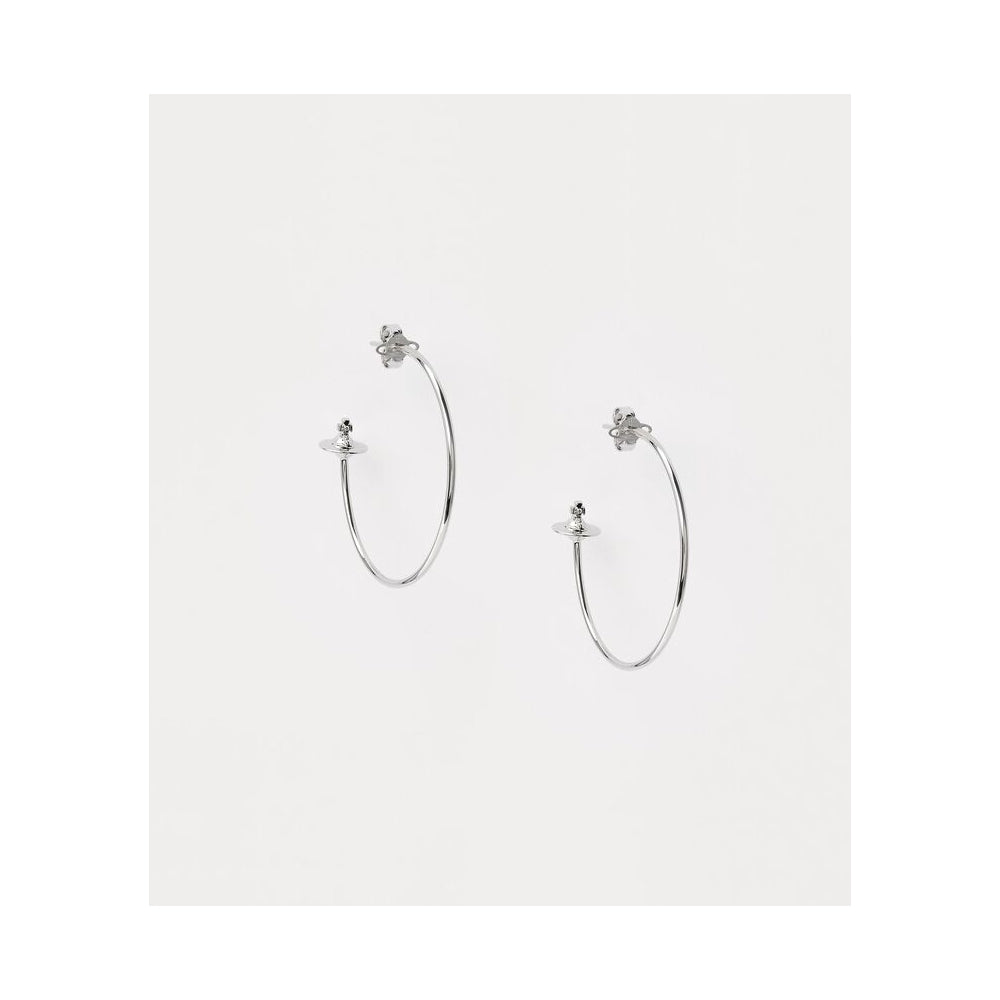 Vivienne Westwood Rosemary Hoop Earrings - Rhodium ~ BE1519/2