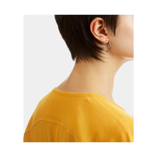 Rosemary Small Hoop Earrings - Silver Rhodium - 62030016-W004-IM