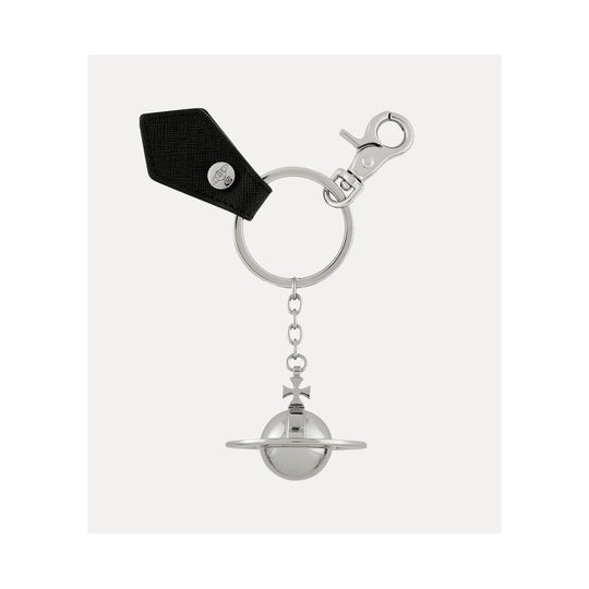 Saffiano 3D Orb Keyring - Silver - 82030080-OM0009-LA-N401