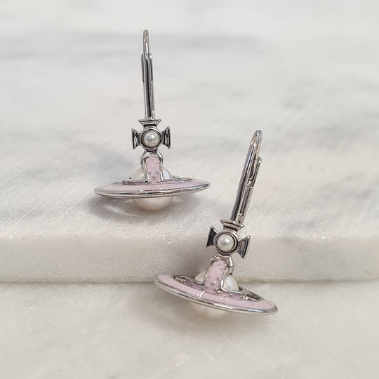 Simonetta Earrings - Silver/Mauve - 62020115-02P114-CN