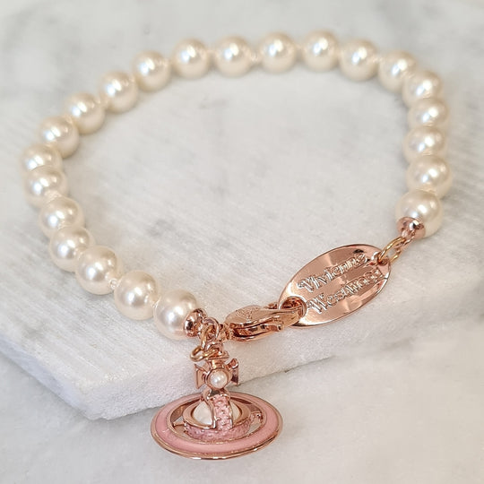 Simonetta Pearl Bracelet - Rose Gold/Pink - 61020174-02G116-CN
