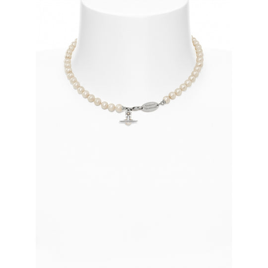 Simonetta Pearl Necklace - Silver - 63010085-02P113-CN