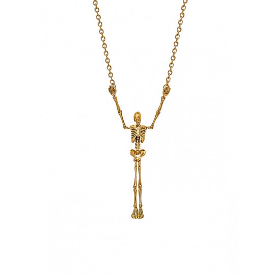 Skeleton Long Necklace - Gold - 63010024-02R445-IM