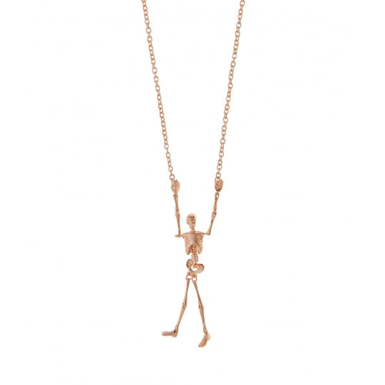Skeleton Long Necklace - Rose Gold - 63010024-G113-IM