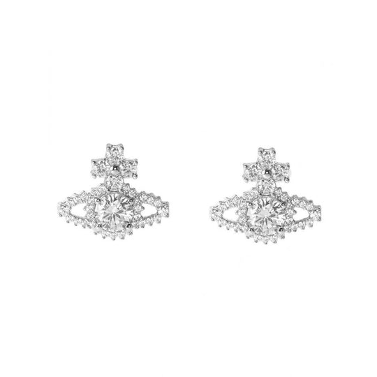 Valentina Orb Stud Earrings - Silver Rhodium - 62010101-W106-SM