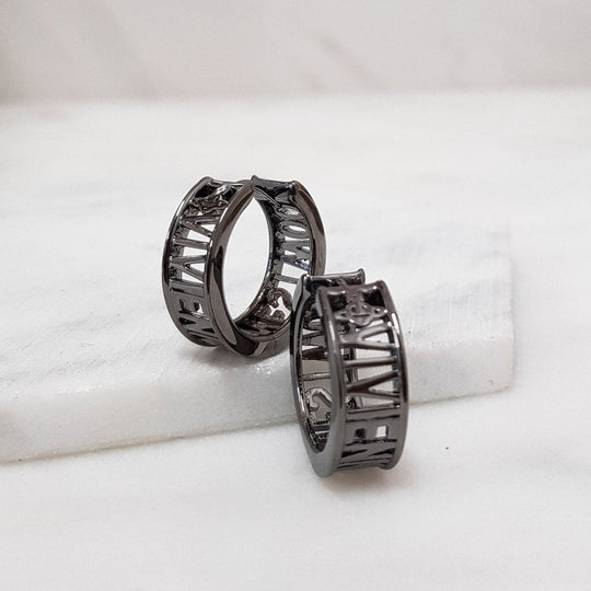 Westminster Hoop Earrings - Ruthenium - 62030046-S001-SM